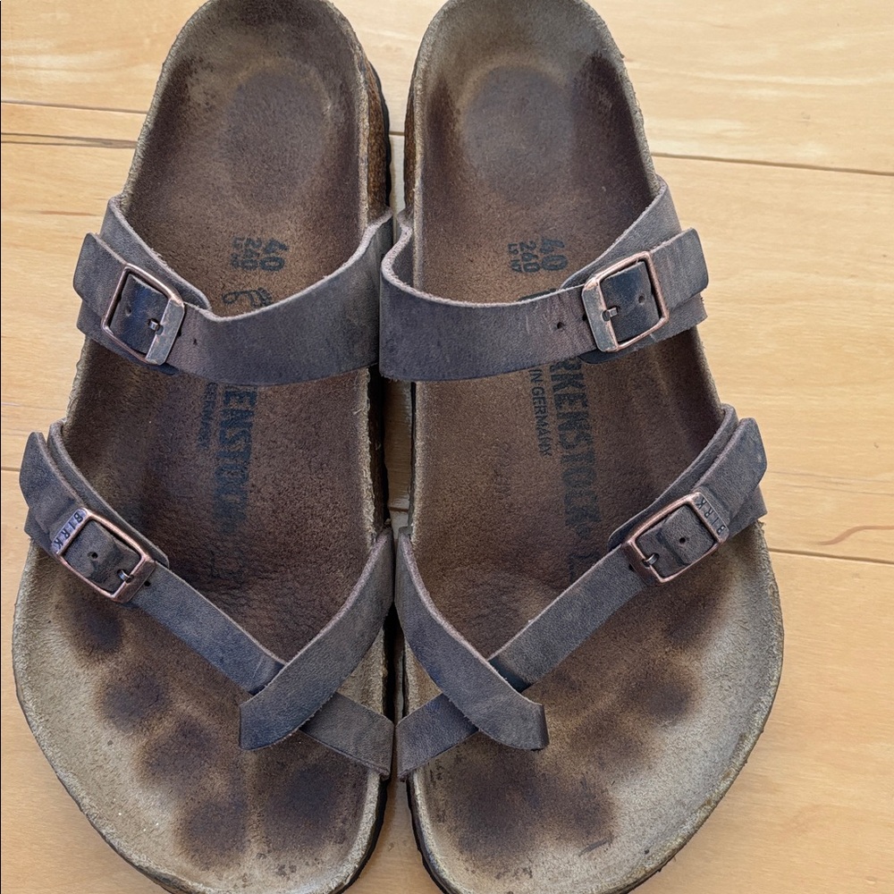 Birkenstock Mayari Brown Cross-Strap Sandals